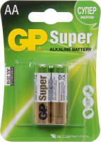 Батарейка Gp Super Alkaline АА LR06, 2шт/уп