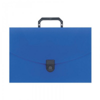 Папка-портфель Attache синяя, А4, 1 отделение, пластик, 40мм