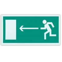 Знак Направление к эвакуационному выходу налево Фолиант 300х150мм, фотолюминесцентный, самоклеящаяся