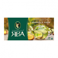 Чай Принцесса Ява Имбирь и лайм, зеленый, 25 пакетиков