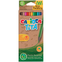 Карандаши цветные пластиковые Carioca 'Tita. EcoFamily', 12цв., заточен., картон, европодвес