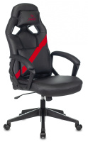 Кресло геймера Zombie Driver эко.кожа, черный/красный, крестовина пластик, с подголовником