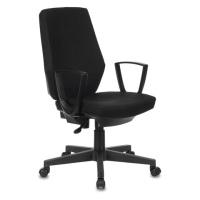 Кресло офисное Бюрократ CH-545 ткань, черная, пластиковая крестовина