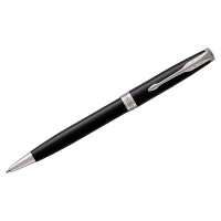 Шариковая ручка автоматическая Parker Sonnet M, черный/серебристый корпус, 1931502