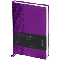 Ежедневник недатированный Berlingo Vivella Prestige фиолетовый, А5, 160 листов, кожзам