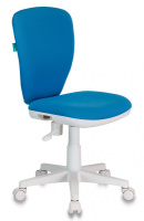 Кресло детское Бюрократ KD-W10 голубой 26-24 крестов. пластик пластик белый