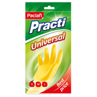 Перчатки резиновые Paclan Universal р. S, желтые