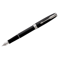 Перьевая ручка Parker Sonnet F, черный/серебристый корпус, 1931521
