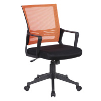 Кресло офисное Brabix Balance MG-320 ткань, черная TW, оранжевая сетка, крестовина пластик
