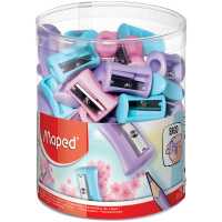 Точилка пластиковая Maped 'Vivo Pastel' 1 отверстие, без контейнера, пастел. цвета, ассорти