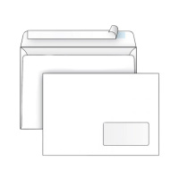 Конверт почтовый Ecopost С5 белый, 162х229мм, 80г/м2, 1000шт, стрип, прав. окно