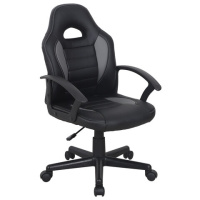 Кресло компьютерное BRABIX 'Spark GM-201', экокожа, черное/серое, 532504