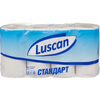 Туалетная бумага Luscan Standart в рулоне, белая, 21.88м, 2 слоя, 8 рулонов