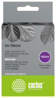 Картридж ленточный Cactus CS-TZE232 TZe-232 черный для Brother PT-P1010, PT-P700, P750W, P900W, P950