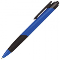 Шариковая ручка автоматическая Brauberg Booster синяя, 0.7мм, масляная основа, черно-синий корпус