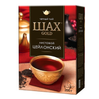 Чай Шах Gold Крупнолистовой черный, листовой, 200г