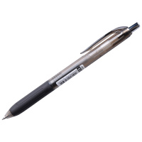 Шариковая ручка автоматическая Crown Quick Dry черная, 0.5мм, черный корпус