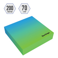 Блок для записей проклеенный Berlingo Radiance голубой-зеленый, 8.5х8.5х2см, 200 листов