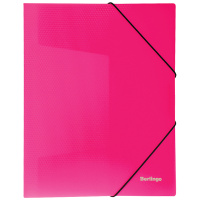 Пластиковая папка на резинке Berlingo Neon розовая, А4, до 300 листов