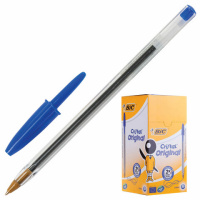 Ручка шариковая Bic Cristal синяя, 0.4мм
