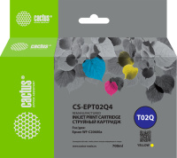 Картридж струйный Cactus CS-EPT02Q4 T02Q желт.пигм. (660мл) для Epson WorkForce Enterprise WF-C20600
