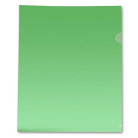 Папка-уголок Бюрократ зеленая прозрачная, A4, 100мкм, E100GRN