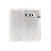 Бумажные полотенца в рулоне, 17м, 2 слоя, белые, 2 рулона, 291724-Ц