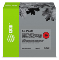 Картридж струйный Cactus CS-PG50 черный (18мл) для Canon Pixma MP150/MP160/MP170/MP180/MP450/MP460/i