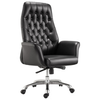 Кресло руководителя Brabix Legacy EX-750 экокожа, черная, крестовина хром