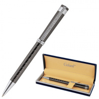 Ручка подарочная шариковая GALANT 'MARINUS', корпус оружейный металл, детали хром, узел 0,7 мм, синя