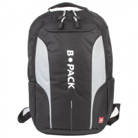 Рюкзак B-PACK 'S-04' (БИ-ПАК) универсальный, с отделением для ноутбука, влагостойкий, черный, 45х29х