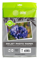 Фотобумага для струйных принтеров Cactus CS-MA416050ED А4, 50 листов, 160 г/м2, белая, матовая