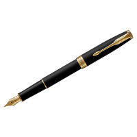 Перьевая ручка Parker Sonnet F, черный/позолоченный корпус, 1931516