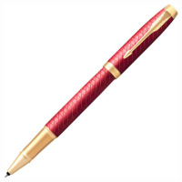 Ручка-роллер Parker IM Premium Red GT черная, корпус красный лак, позолота