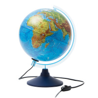 Глобус физико-политический Globen 25см, интерактивный, на круглой подставке, с подсветкой