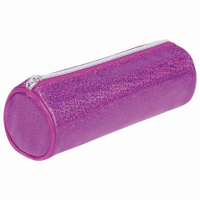 Пенал-тубус BRAUBERG, мягкий, 'Glitter Pink', 20х7х7 см, 229017