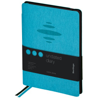 Ежедневник недатированный Berlingo Color Zone голубой, А5, 136 листов, кожзам