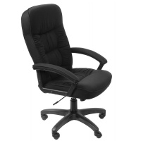 Кресло руководителя Бюрократ T-9908AXSN ткань, черная, крестовина пластик