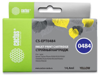 Картридж струйный Cactus CS-EPT0484 T0484 желтый (14.4мл) для Epson Stylus Photo R200/R220/R300/R320
