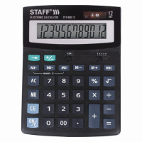 Калькулятор настольный Staff STF-888-12 черный, 12 разрядов