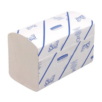 Бумажные полотенца Кимберли-Кларк 6677 Scott Extra листовые, однослойные, 320шт, белые