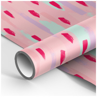 Упаковочная бумага глянц. 70*100см, MESHU 'Stylish pink', 90г/м2