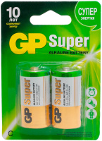 Батарейка Gp Super Alkaline LR14 C, 2шт/уп