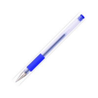 Ручка гелевая Dolce Costo синяя, 0.5мм, прозрачный корпус, резиновый держатель