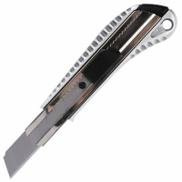 Канцелярский нож Brauberg 18мм, металлический корпус, автофиксатор