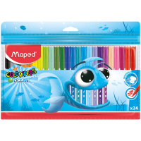 Фломастеры для рисования Maped Color'peps Ocean 24 цвета, смываемые