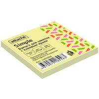 Стикеры Attache Simple 51х51 мм пастельные желтые (1 блок,100 листов)