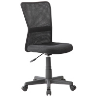 Кресло оператора Helmi HL-M06 'Compact', ткань, спинка сетка черная/сиденье TW черная, без подлокотн