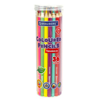 Набор цветных карандашей Brauberg Premium 36 цветов, трехгранный корпус, грифель мягкий 3мм