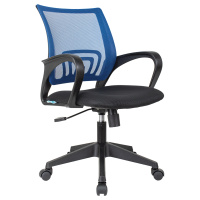 Кресло оператора Helmi HL-M95 (695) 'Airy', спинка сетка синяя/сиденье ткань TW черная, механизм кач